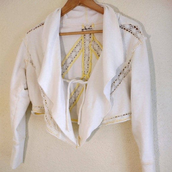 Free People Lost Cause Knit Lace Tie Front Cardigan - Picture 6 of 8